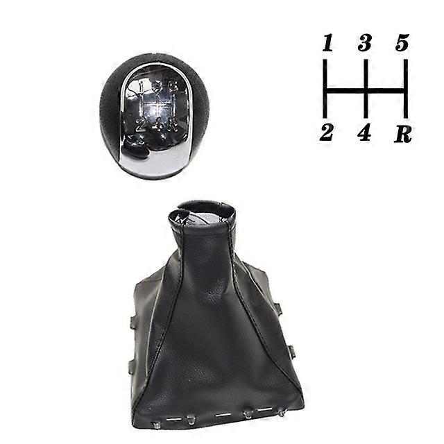 Krom & Läder Växelspaksknopp Gaitor Bagagekåpa För Opel Vectra C 2002-2005