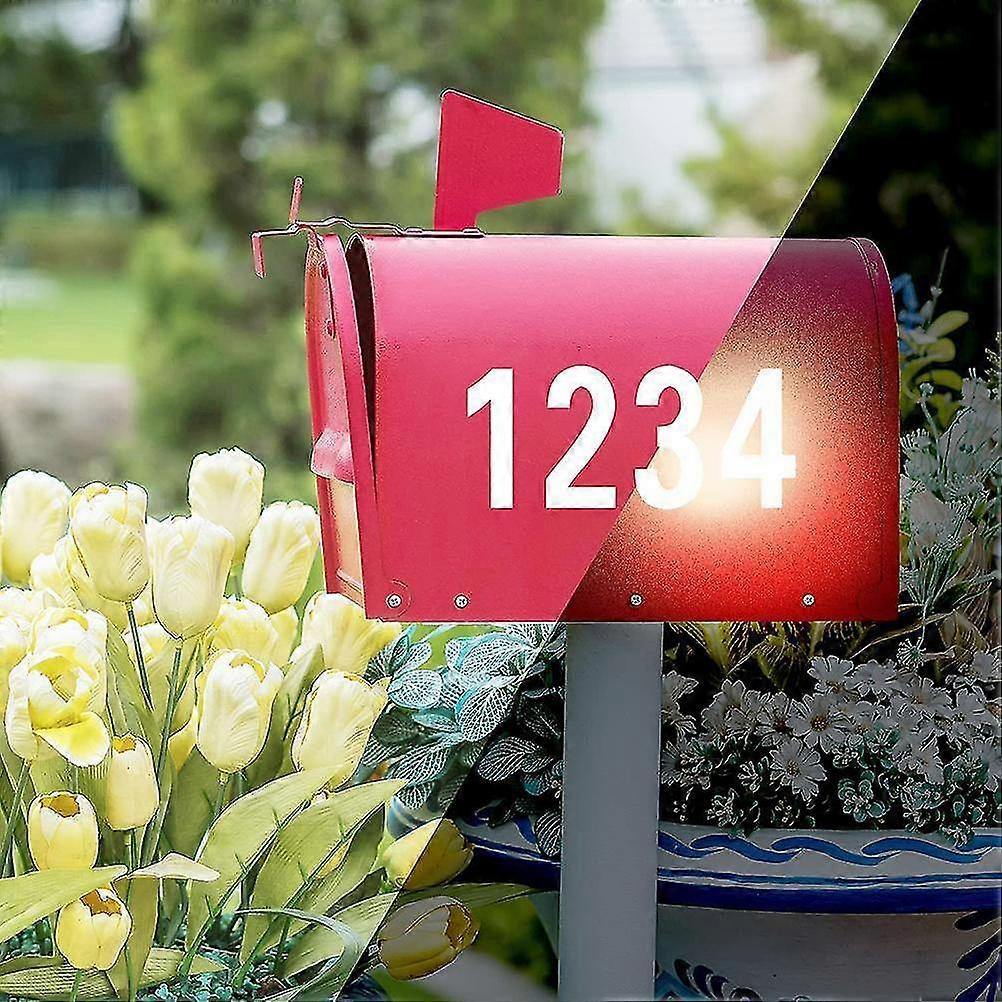 Decal Reflective Mailbox Numbers Stickers For Outside Address 0-9 Numbers For Houses Adhesive Number Stickers