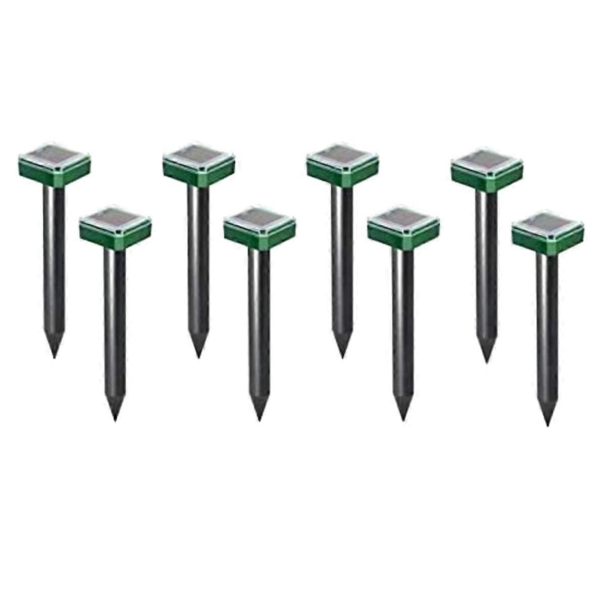 8 Pcs Outdoor Solar Ultrasonic Vibration Repeller Snake Repeller Mole Electronic Snake Repeller for Garden Farm,Etc