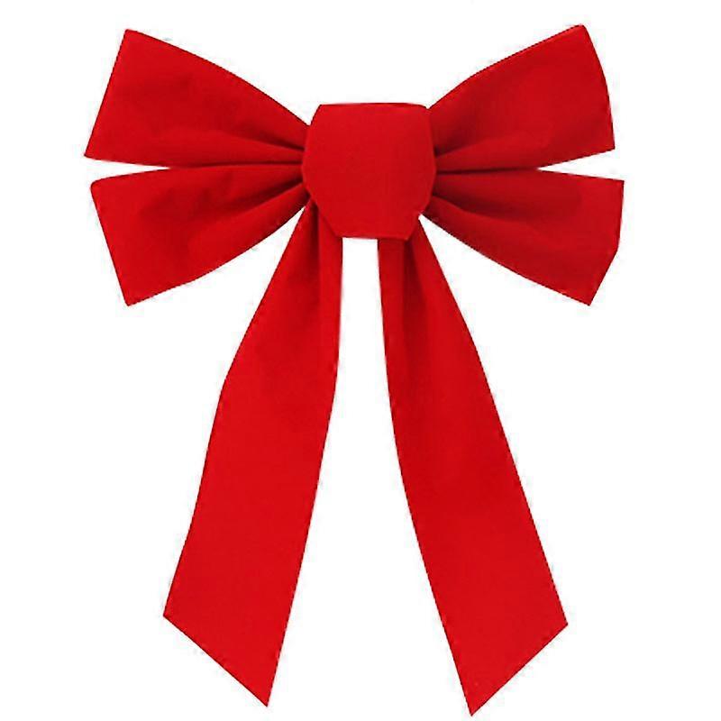 Christmas New Red Flannel Bow 5pcs Red