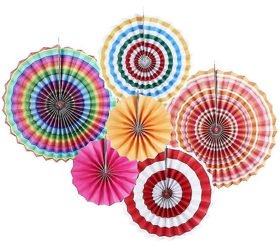 Set Of 6 Tissue Fans Comments Rat For Celebrat Wedding Combinat