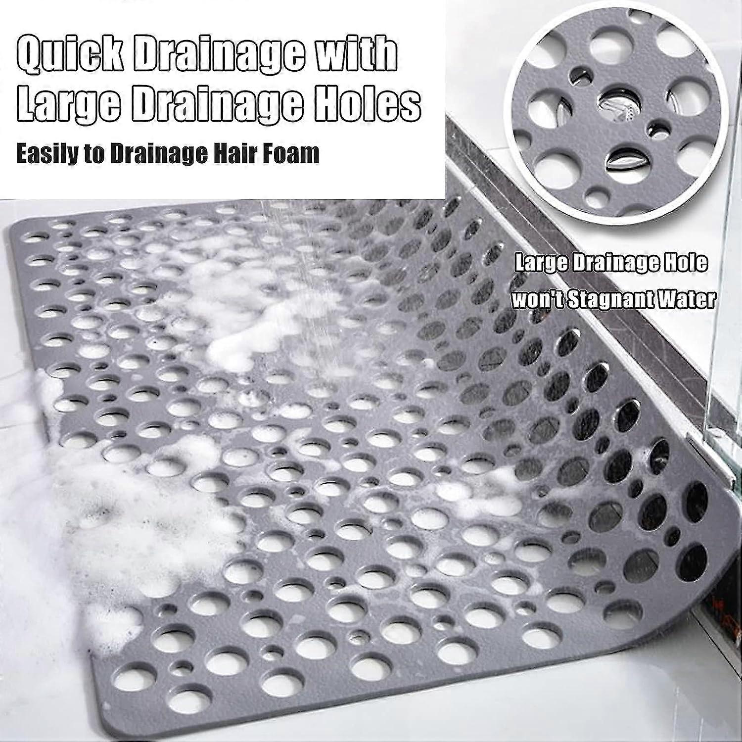 Non-slip rubber shower mat, 53 x 53cm