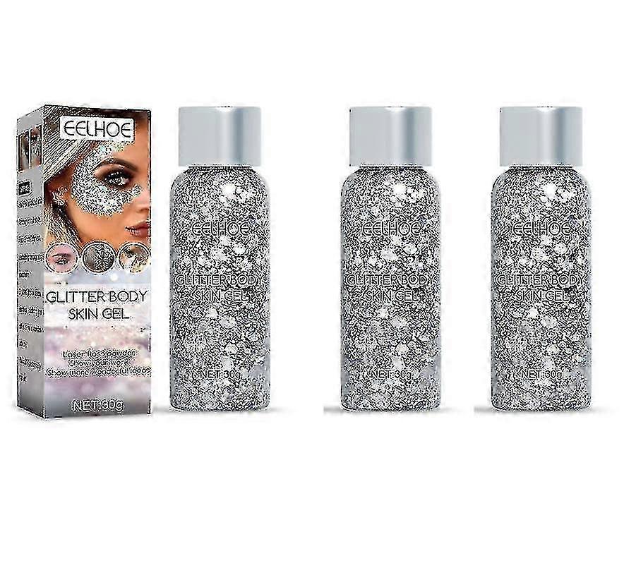 Sequin Gel Set Makeup Fish Scale Sequin Gel Glitter Stage Performance Eyeshadow Makeup Props