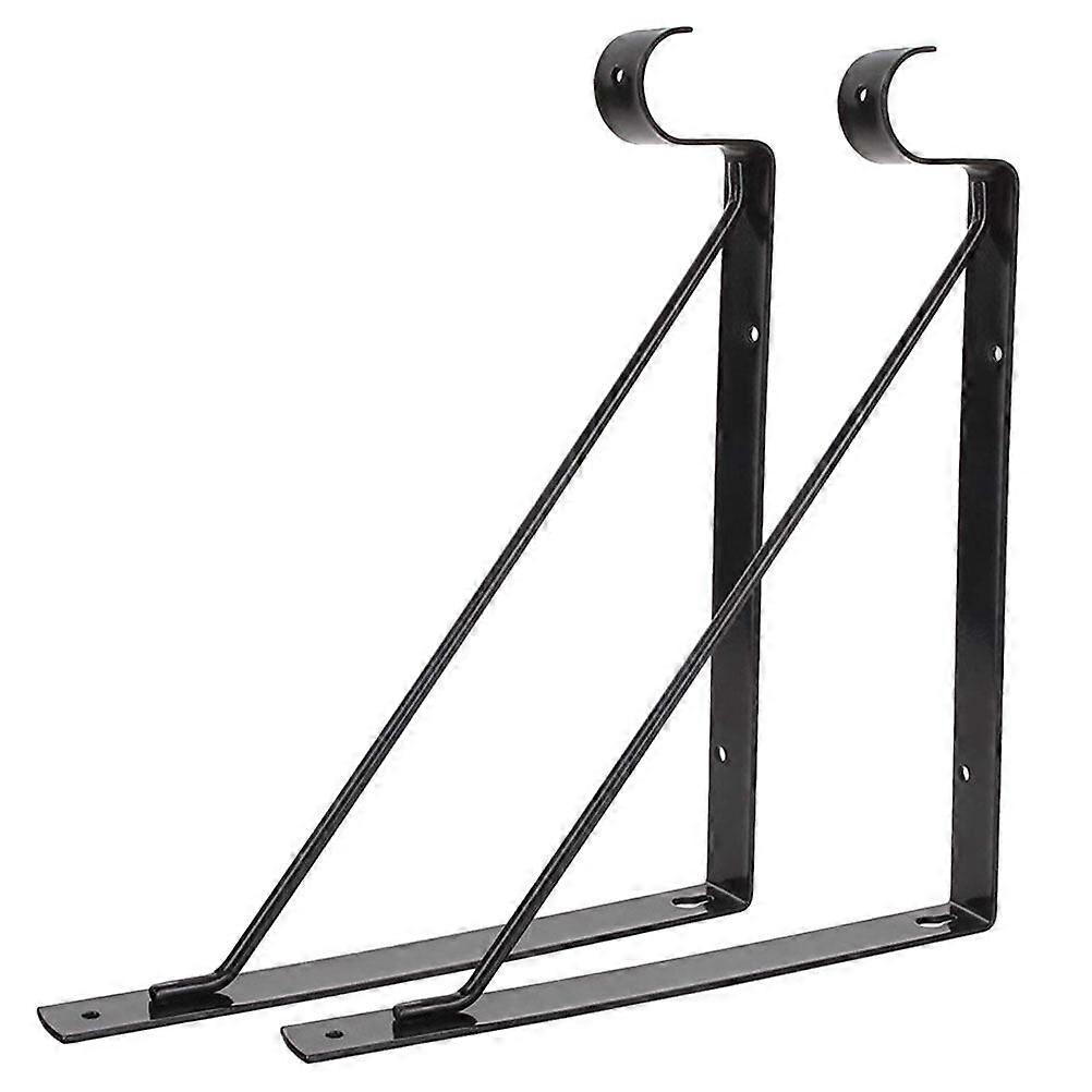2pcs Heavy Duty Shelf Bracket Load Bearing Frame Hook Design Shelf Metal Bracket
