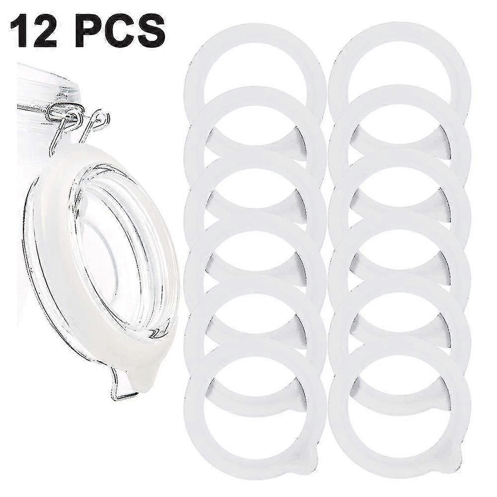 12 Pieces Silicone Jar Gaskets Replacement Silicone Seals
