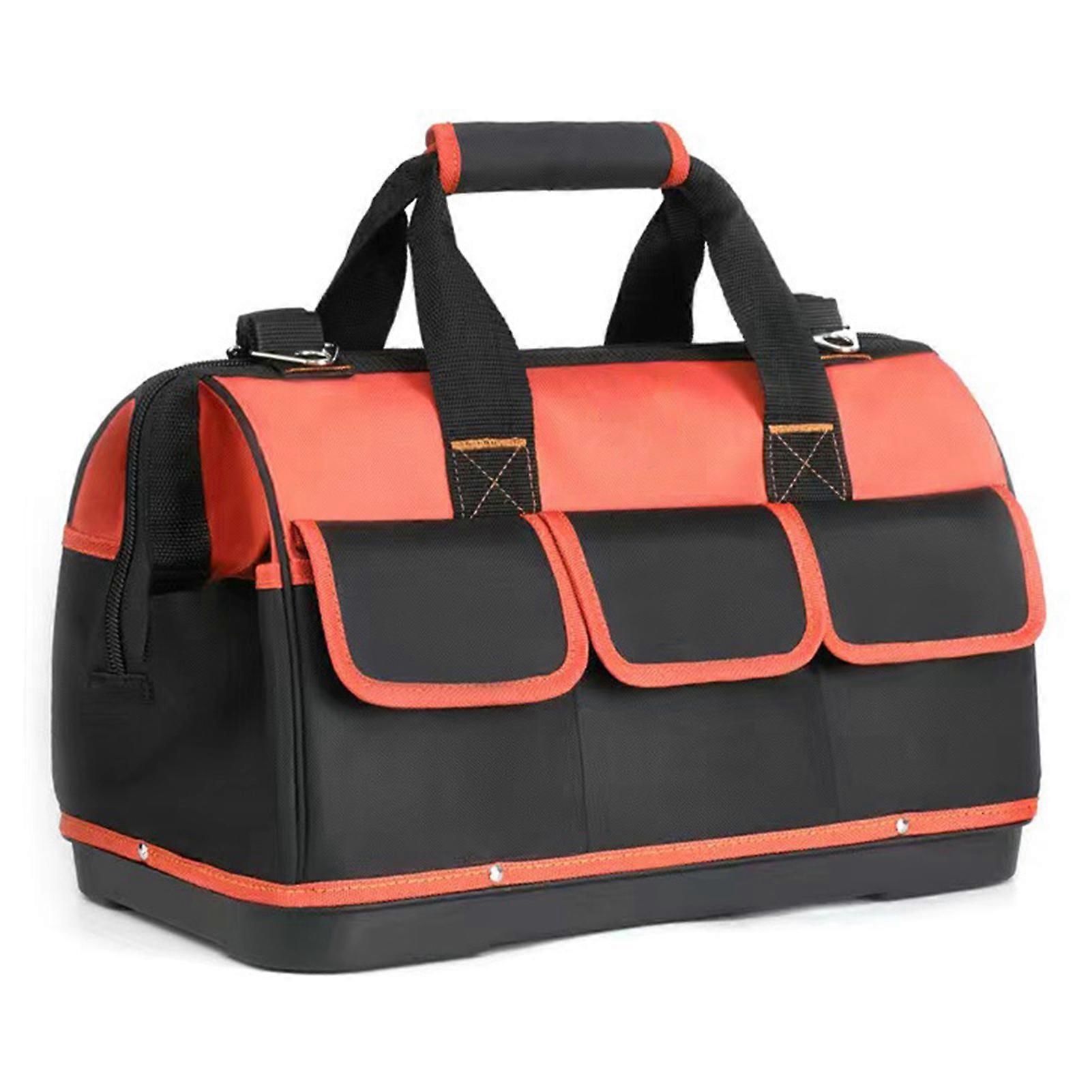 Portable Tool Box Organizer Storage Bag with Handle Zipper Closure Large Capacity Waterproof Fabric Tactical Tote Bag with Adjustable Shoulder Strap