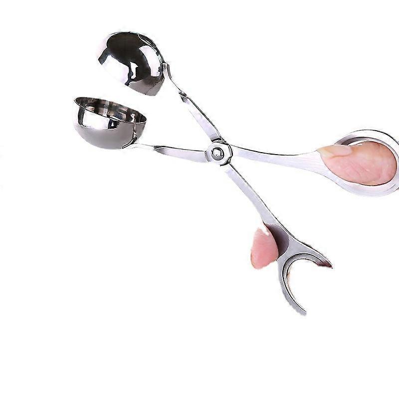 Stainless Steel Meatball Fish Ball Maker Spoon Kitchen ToolSilver2Pcs