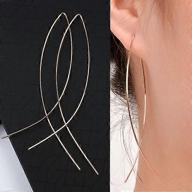 Tikuajgift Nouveau exquis simple à quatre branches étoile boucles d’oreilles pour les femmes mode br