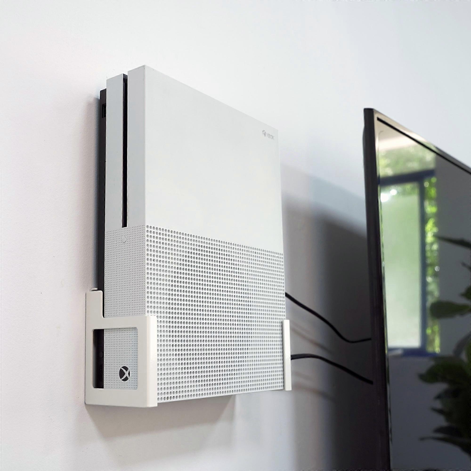 يطبق البوتيك على جدار Xbox One S معلق على الحائط يوفر مساحة (أبيض)