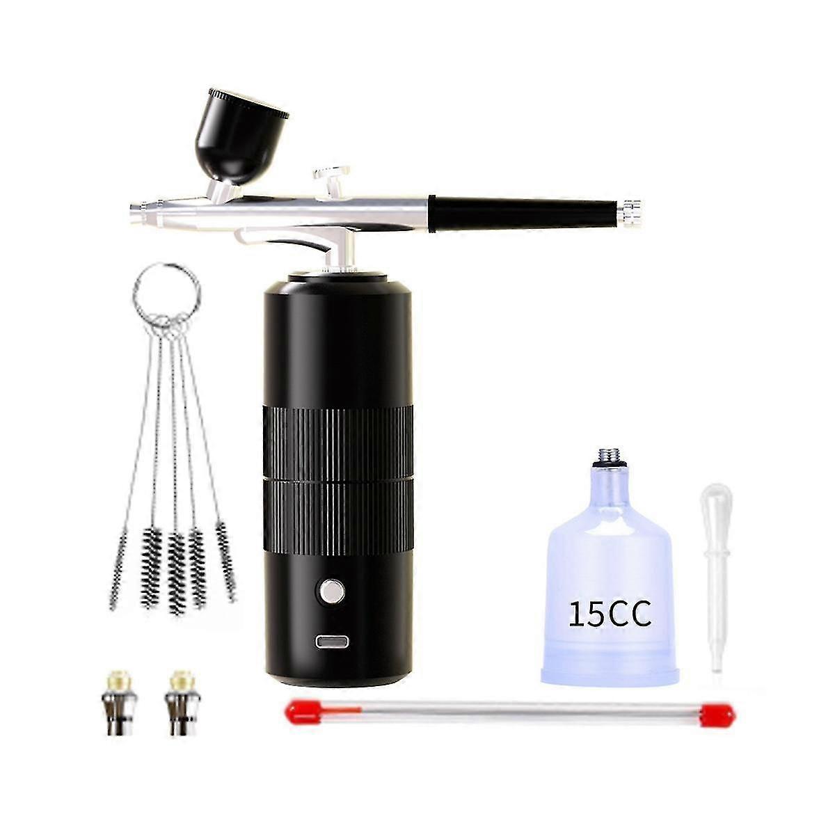Portable Rechargeable Wireless Airbrush With Compressor Double Action Spray Tools For Face Beauty N