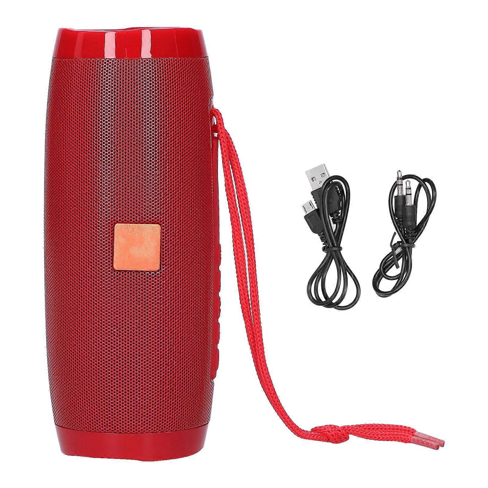 Portable LED Bluetooth Speaker Outdoor Colorful Light Wireless Speaker for Memory CardRed