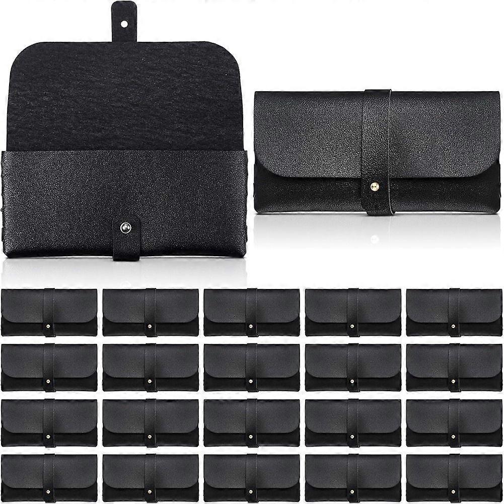20パックマネーバッグ防水PUレザーバッグ小さな現金金庫ポケットボタンウォレットポケット付きC用