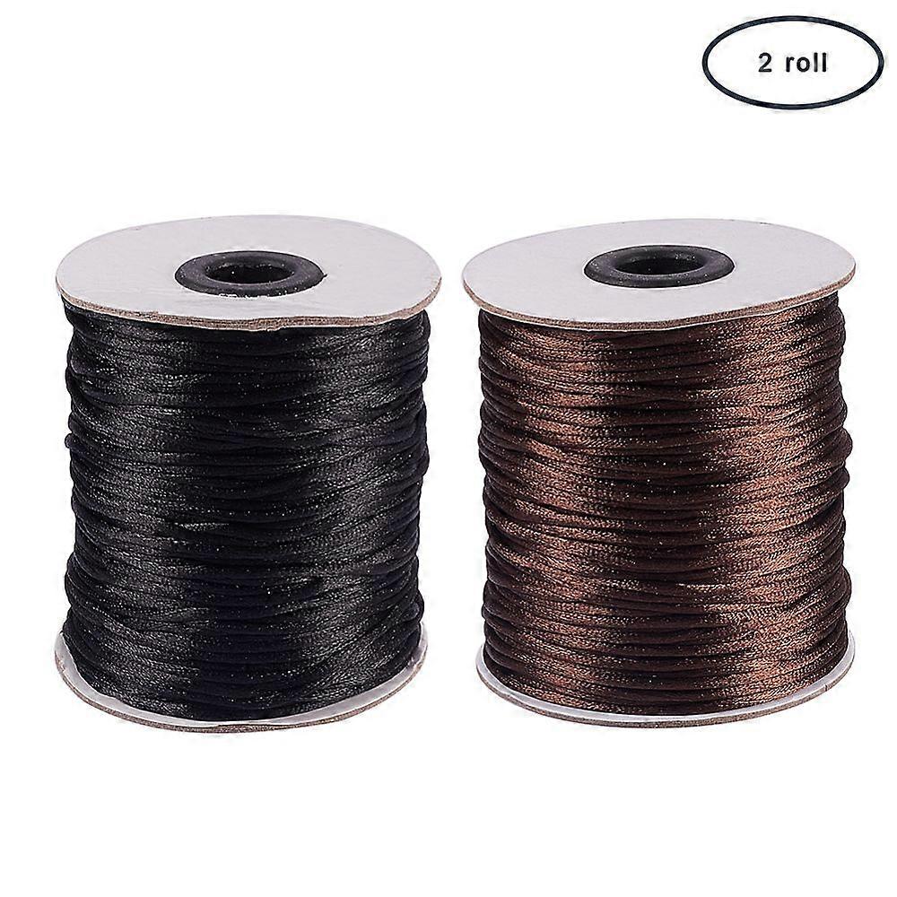 Nylon Thread Mixed Color 2mm about 100yards/roll 1roll/color 2rolls/set