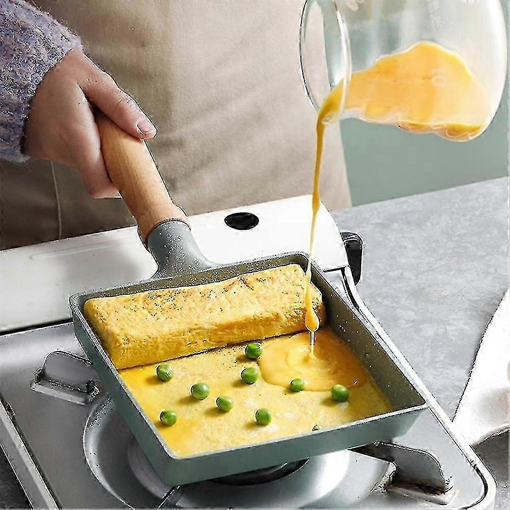 フライパンたまご焼きオムレツポットノンスティックフライエッグパンケーキメーカーキッチンポット朝食ミニクッカーグリーンまたはブラックNS2