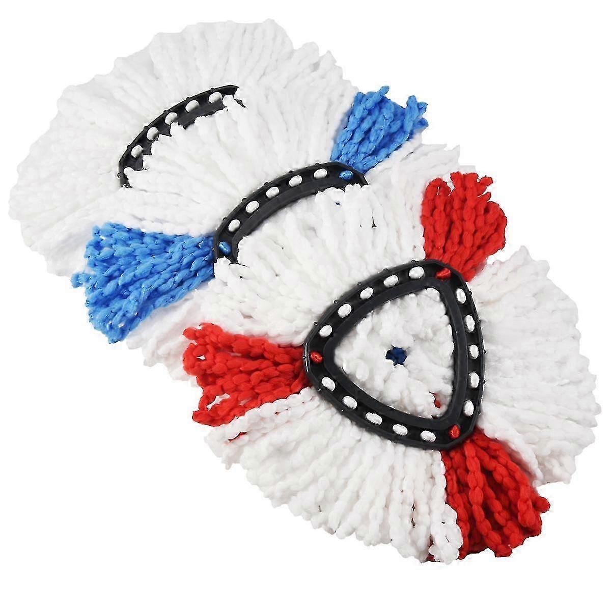 compatible Rotary Triangular Accessories Triangular Cotton Yarn Head Mop Replacement Cloth (3 Pcs)