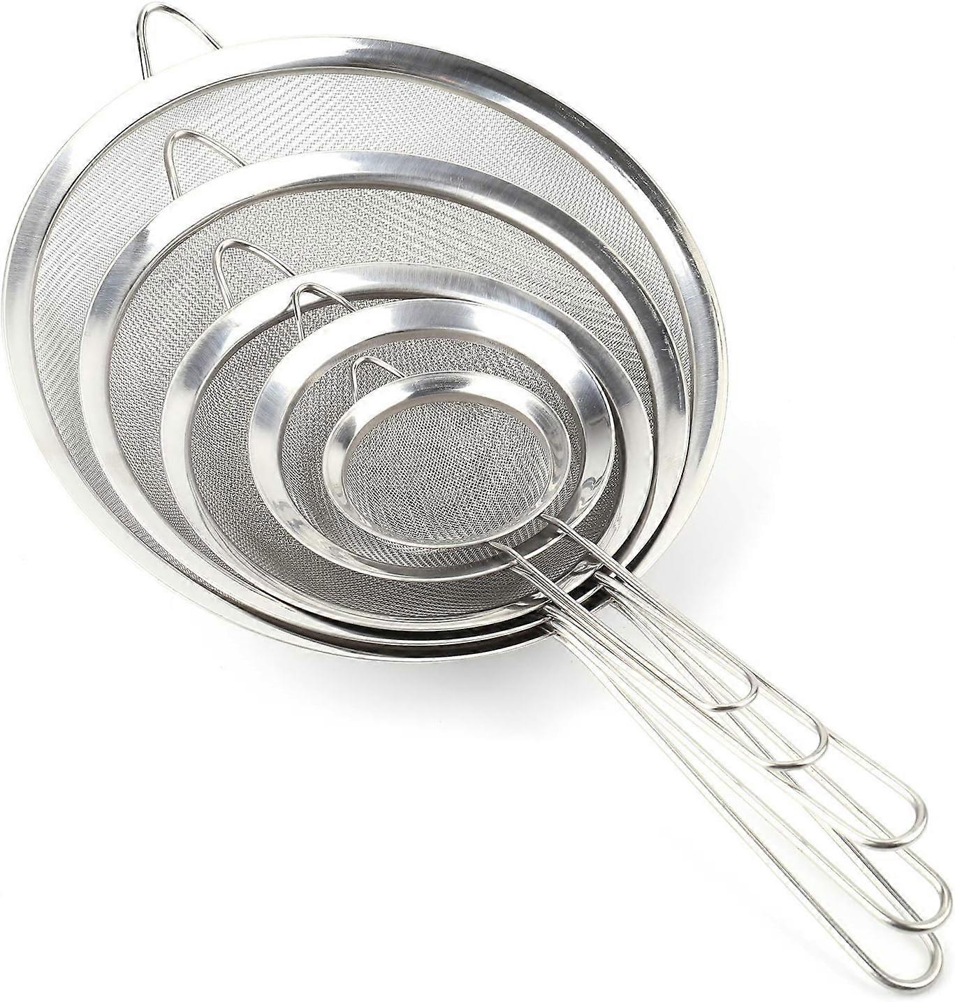 Fine Mesh Strainer Set Stainless Steel Durable Versatile