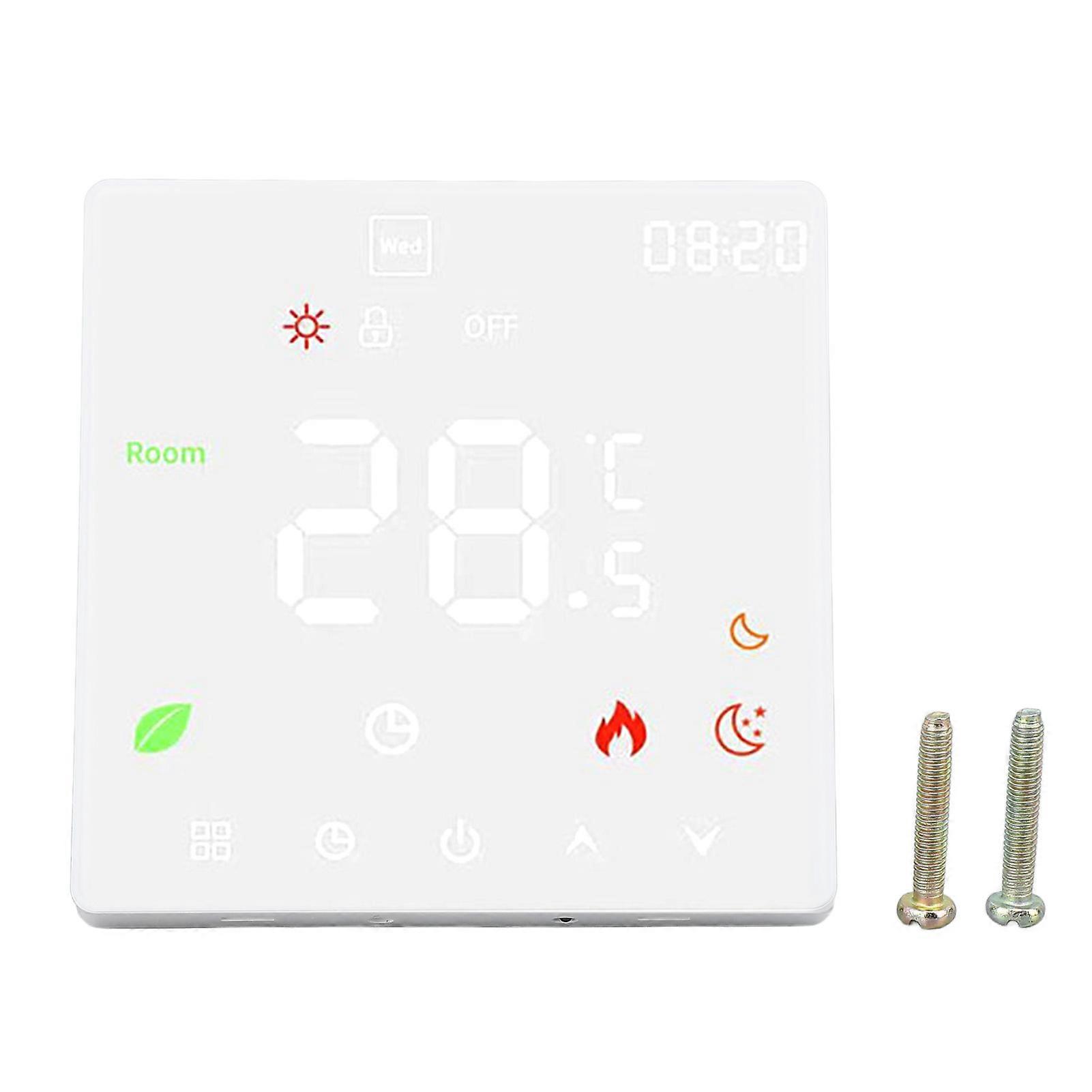 Smart Thermostat Touch Screen Programmable Floor Heating Thermostat for Gas Boiler Water Heater with Constant Temperature Function 90‑240V