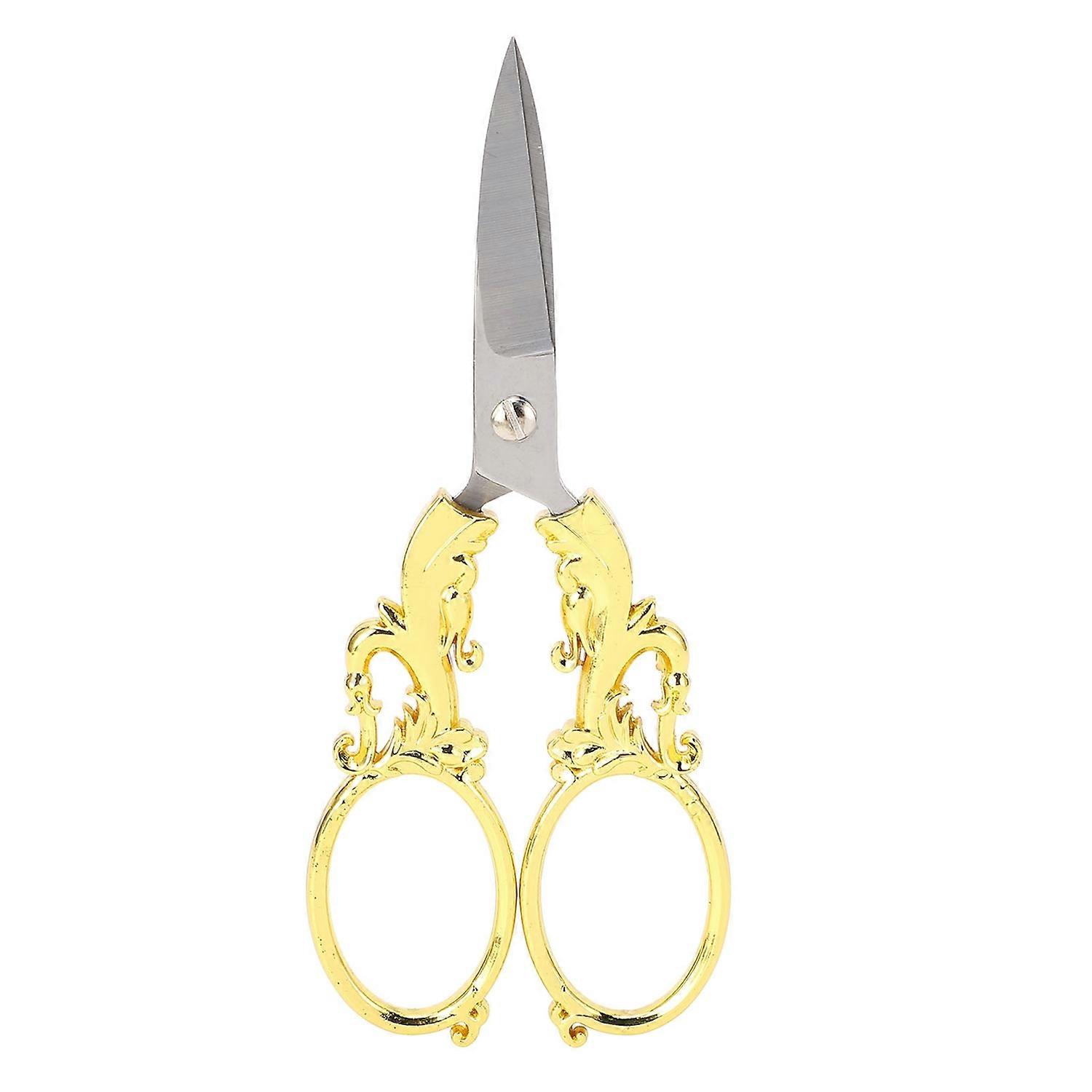 Ciseaux à broder Retro en acier inoxydable Multifonctionnel Ciseaux portables Cisaille Fournitures de couture Go