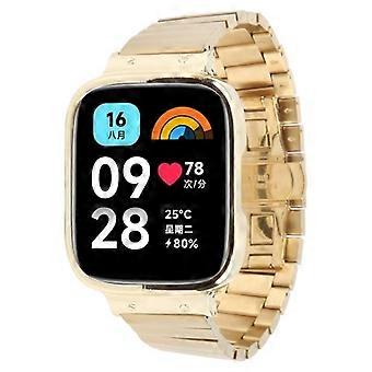ZRUXE BD-HM 3-197 Do Redmi Watch 3 Lite Frame Zintegrowany pasek do zegarka ze stali nierdzewnej z jednym koralikiem