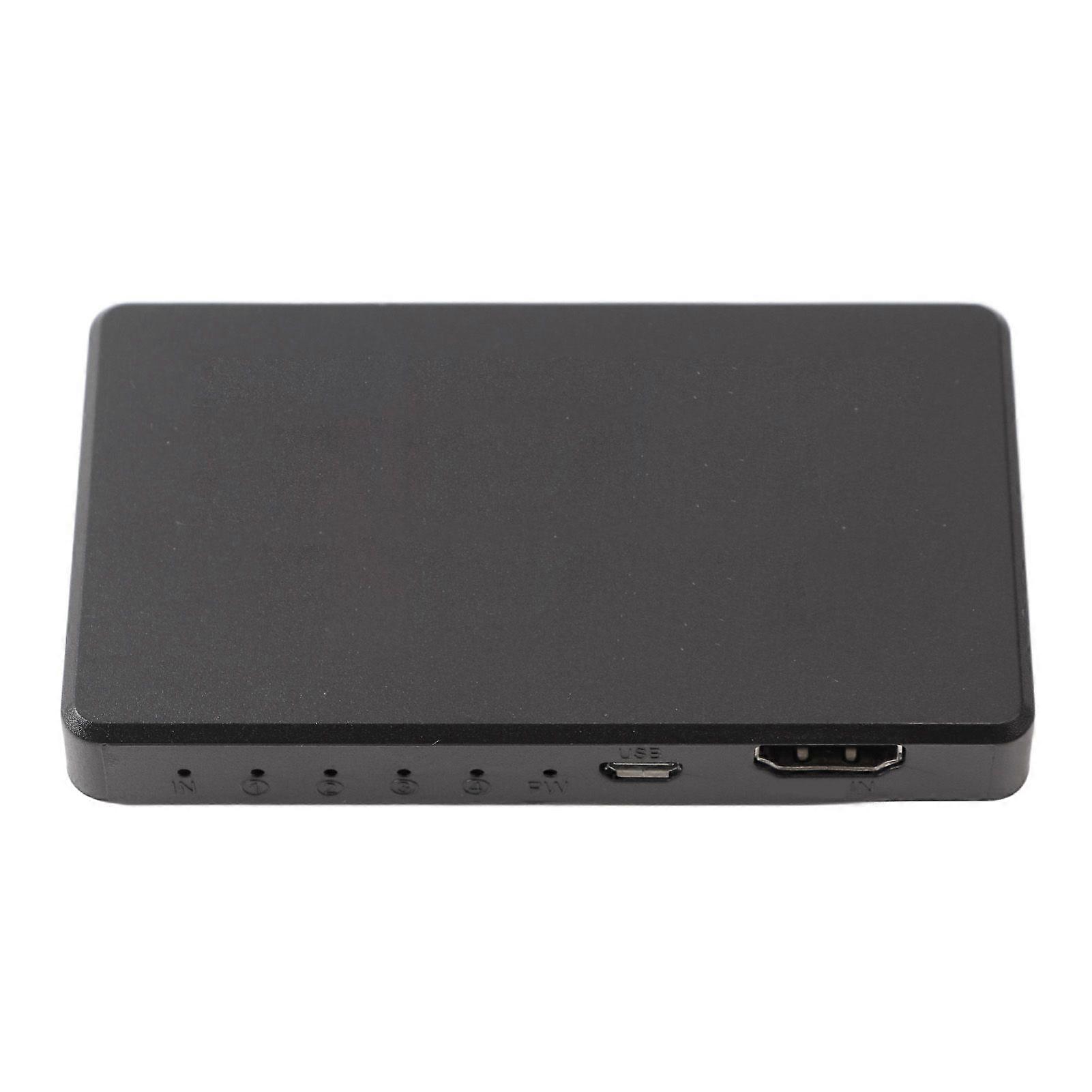 4K HD Multimedia Interface Splitter 1x4 1 in 4 Out HD Multimedia Interface Extender for PC Projectors Black