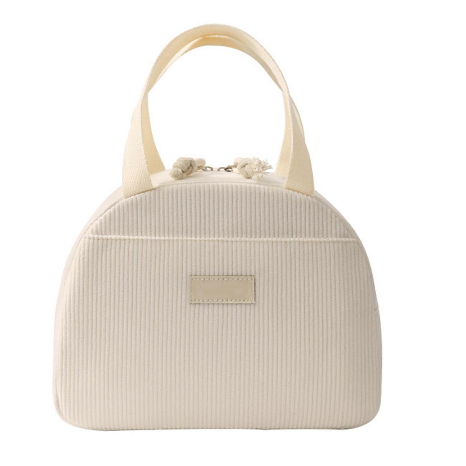 Lunch Bag with Handle Zipper Closure Large Capacity Waterproof Portable Insulated Cooler Lunch Case