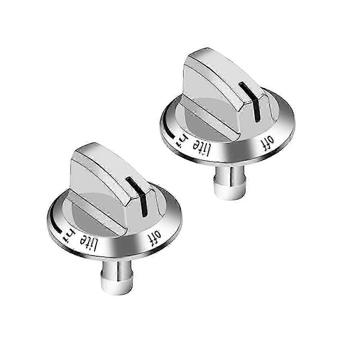 2pcs Gas Stove Knobs 5304525746 Range Replacement Knobs Compatible For Gas Range Oven Stove