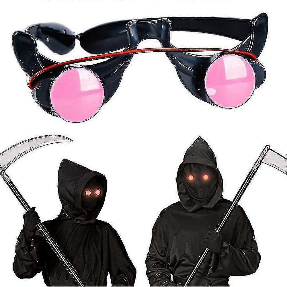 1pc led lunettes lumineuses drôle yeux rouges cosplay accessoires party-m