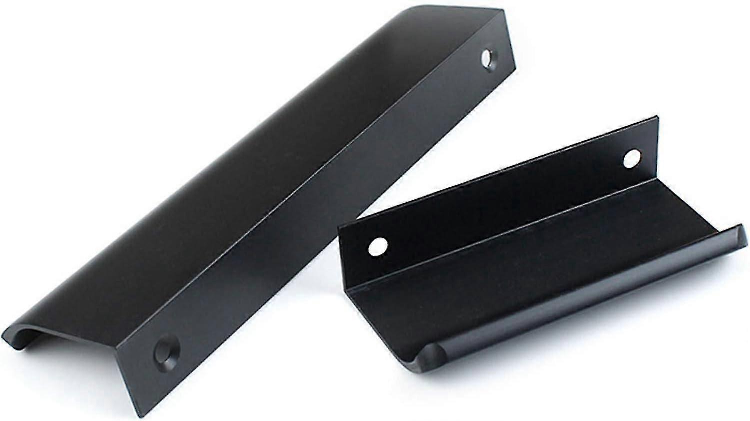 Kitchen Cabinet Handle Drawer Curved Door Handle Pull Knobs Black Invisible Concealed Hidden Pull Ha