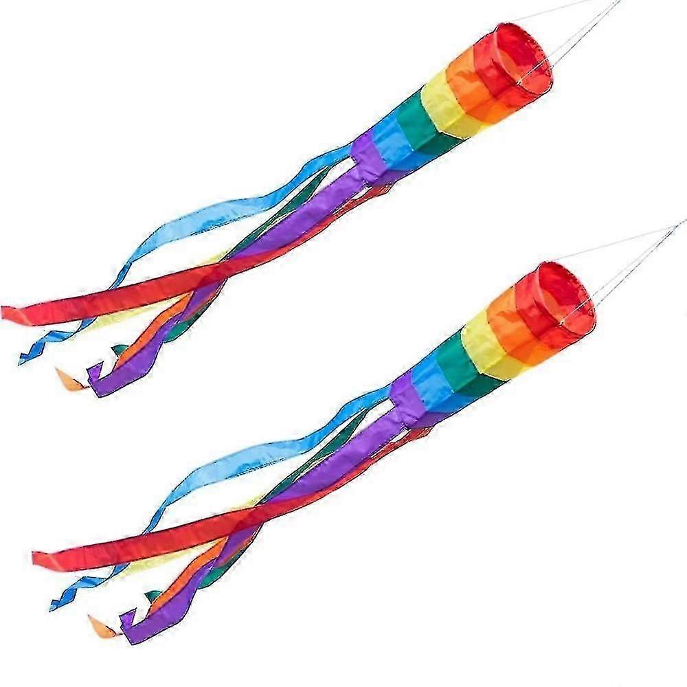 Windsock - arco-íris - UV e resistente - 13cm, comprimento: 88cm - incl.