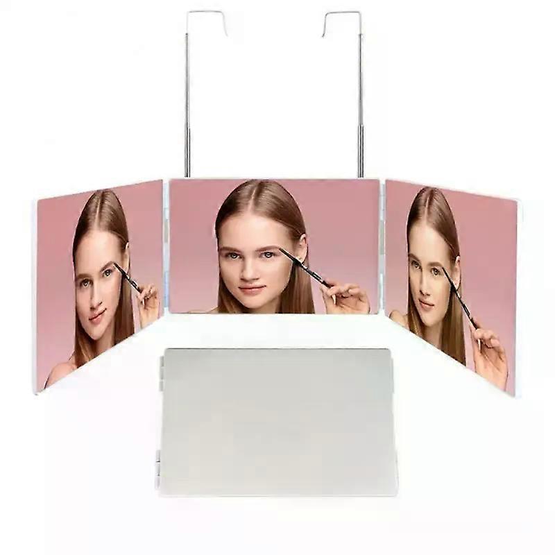 New Adjustable 3 Way Mirror Trifold Mirror Self Hairdressing Mirror Three-fold Mirror Hair Cutting And Styling DIY Haircut Tool