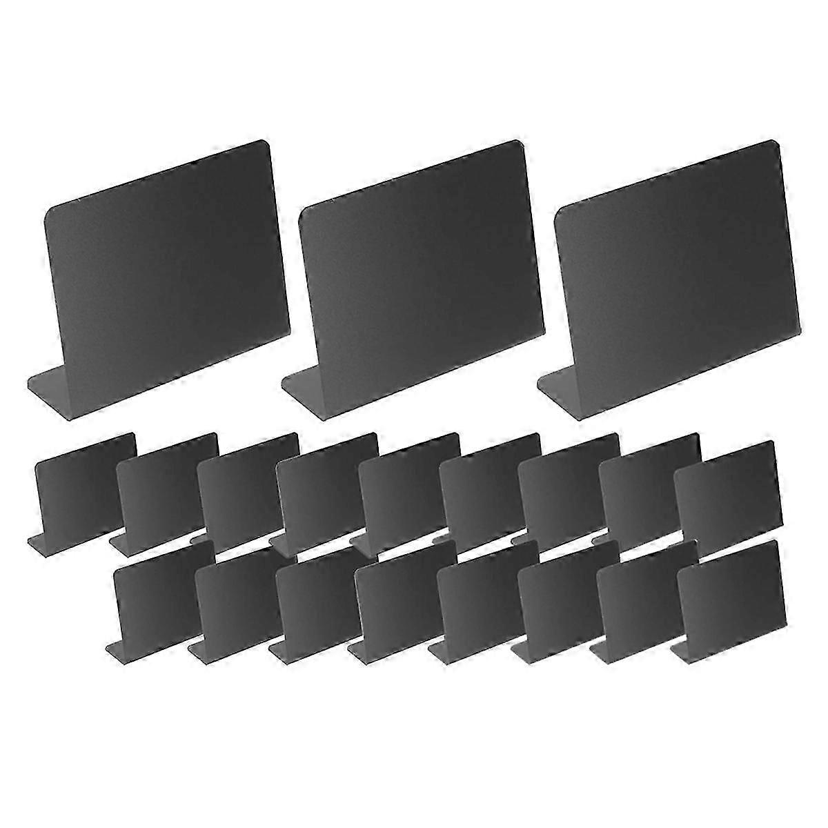 20Pcs Table Signs Food Board Buffet Party Labels Message Blackboard Chalk Table Display Price Tabletop-Good