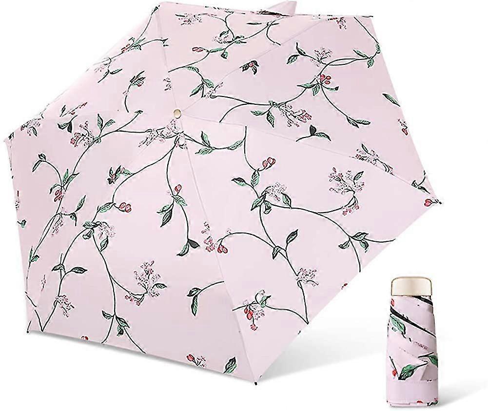Women Foldable Mini Umbrella Lightweight Compact Stable Rain Protection Durable.