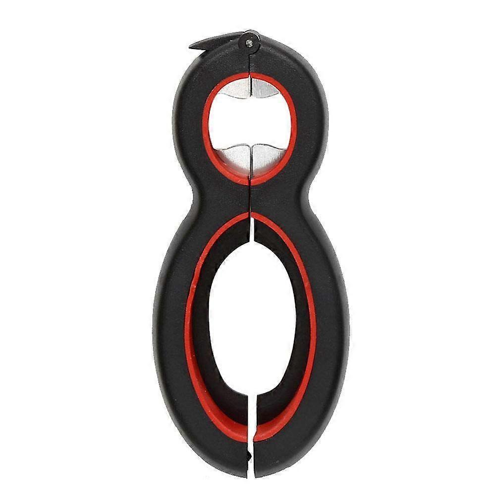Abridor de Jar de Aço Inoxidável 6 em 1 Multi Function Jar Opener Manual Opener Get Lids Off Facilmente portátil Tampa Twist Off
