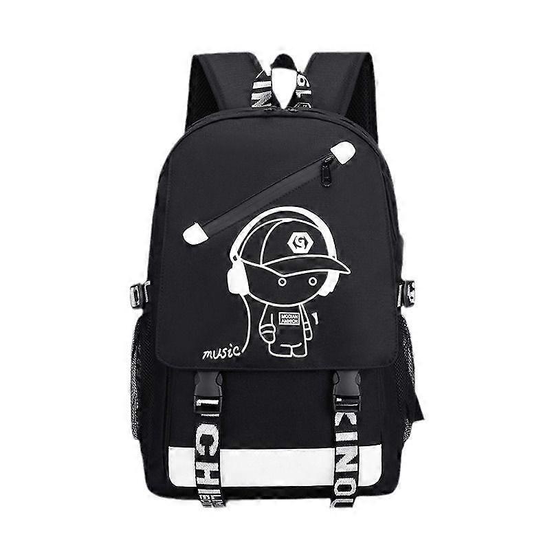 アニメ発光バックパック夜光性ランドセルデイパックUSB充電ポートラップトップバッグクールガールズ男の子ティーンズアウトドアバックパックタイプ1