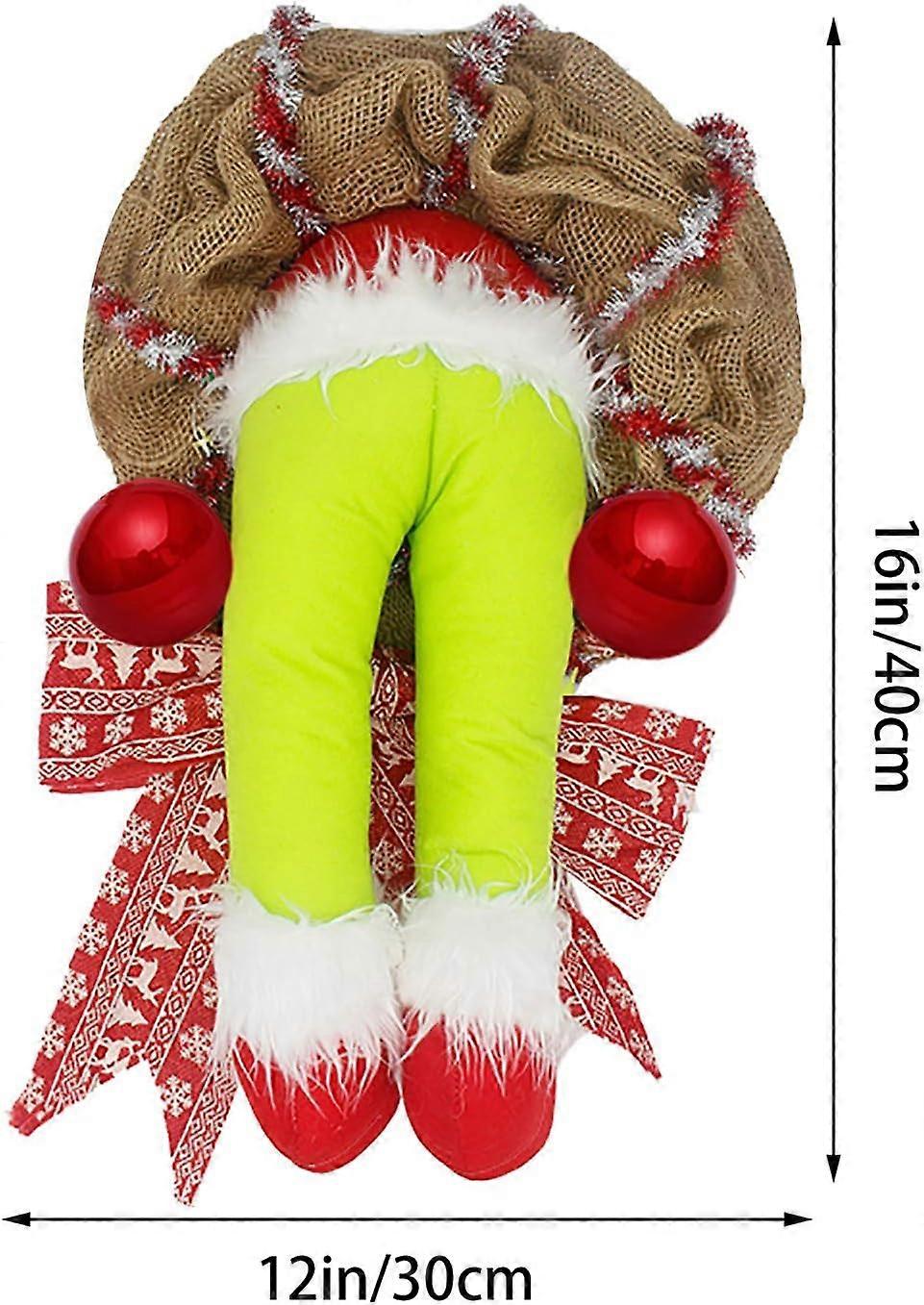 Inspired Burlap Pose-able Decor, Elf Legs Topper for Plush Santa Decor