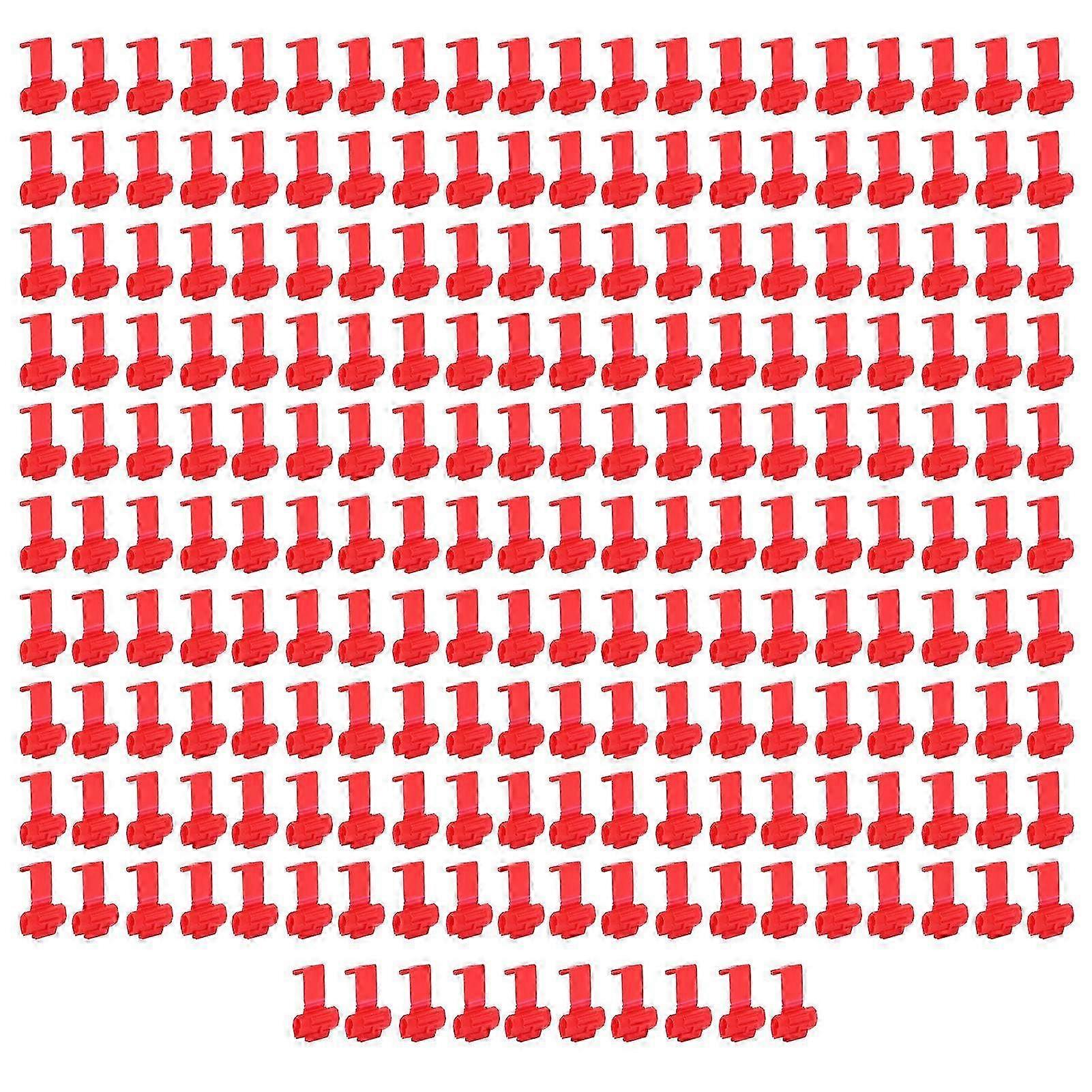 210Pcs Lock Wire Connectors Quick Splice Electrical Cable Snap Crimp Terminal BlocksRed