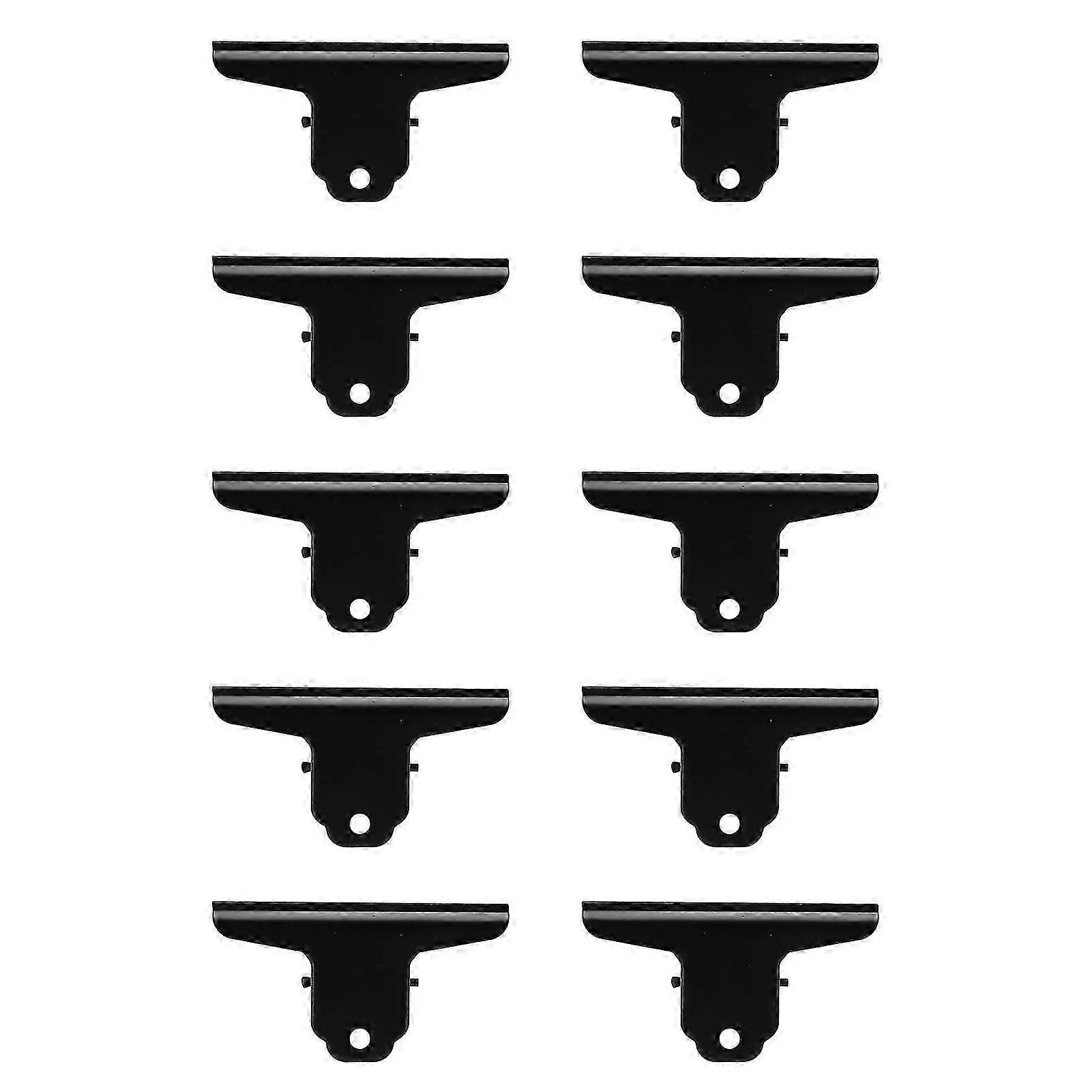 10Pcs Hinge Clips Large Metal Hinge Binder Clips for Paper Document Note Sorting and Organizing Black