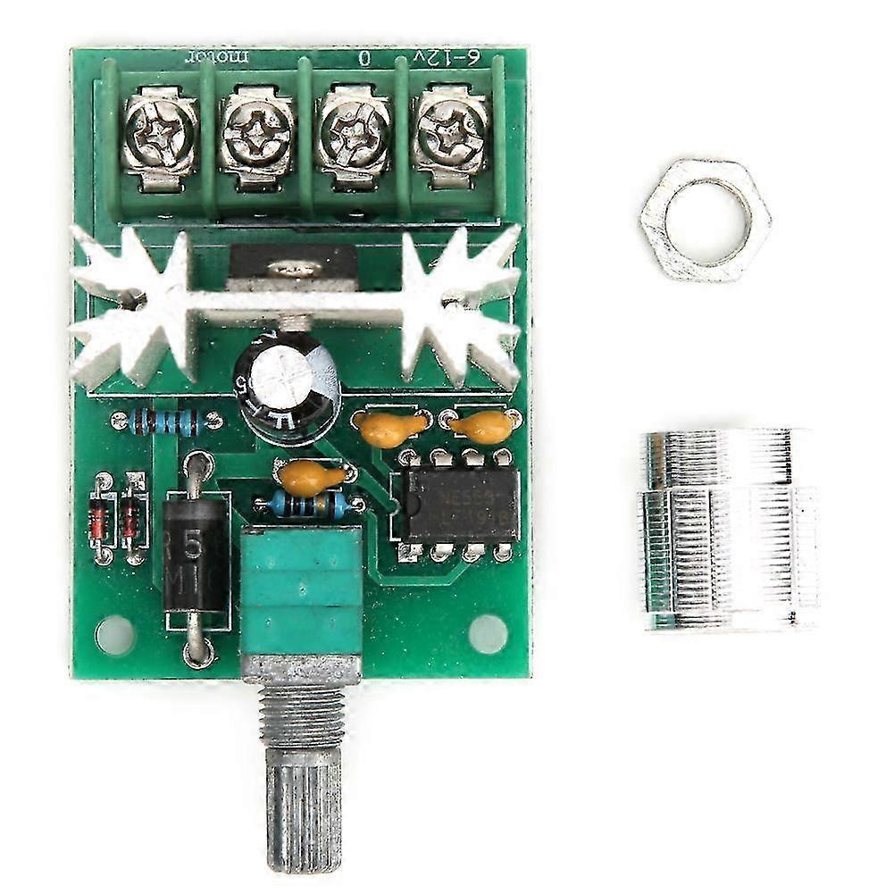 Interruttore di controllo del regolatore di velocità del motore CC PWM con manopola in lega di alluminio DC6-12V 6A