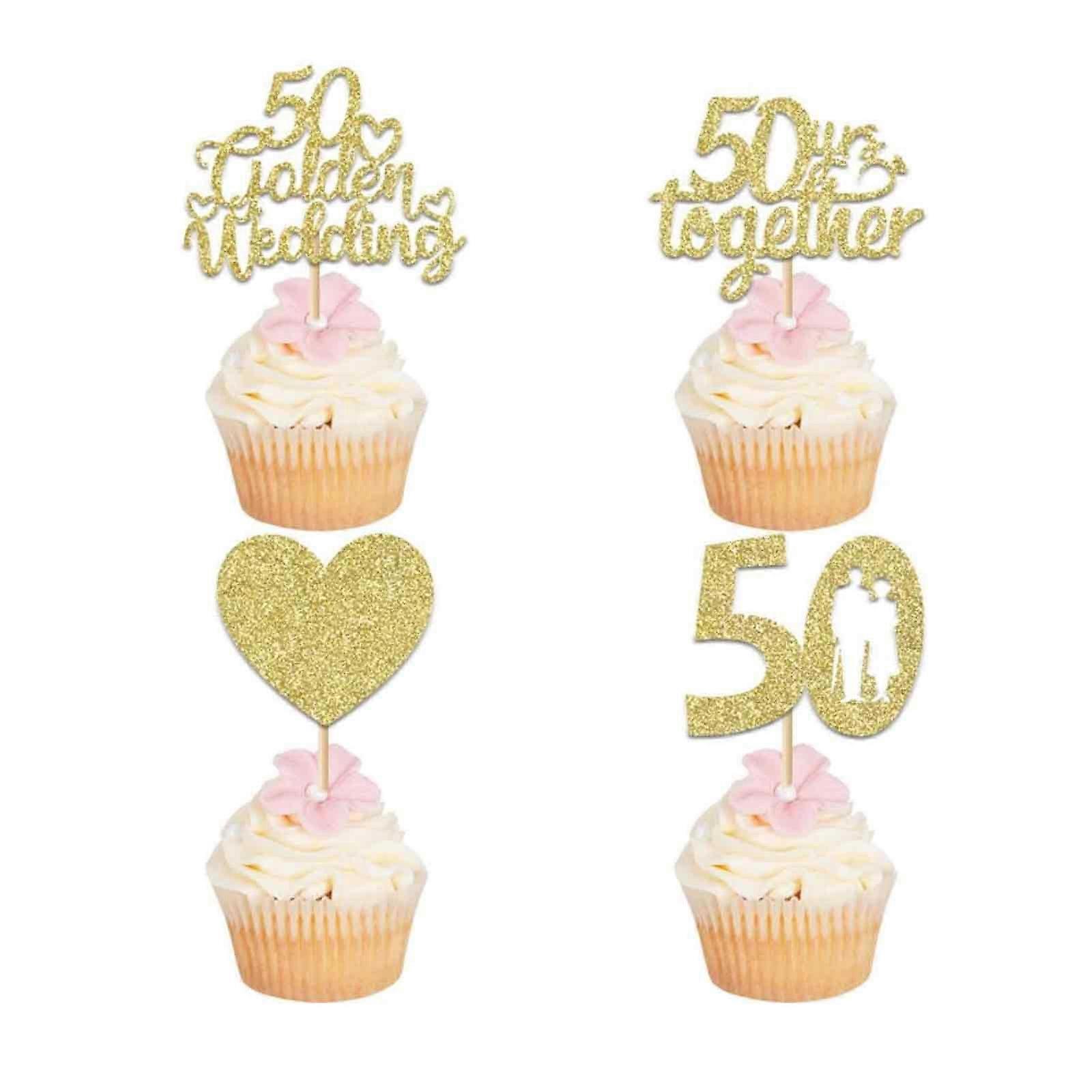 Wedding Anniversary Cake Topper, 50th