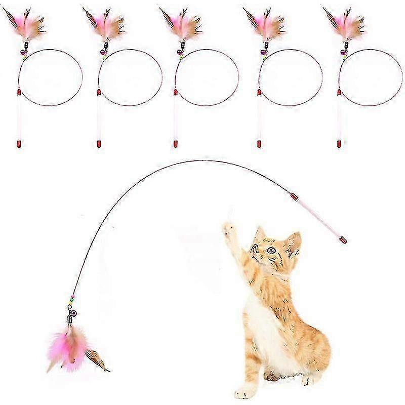 5pcs Cat Toy, Interactive Pet Cat Kitten Chaser Teaser