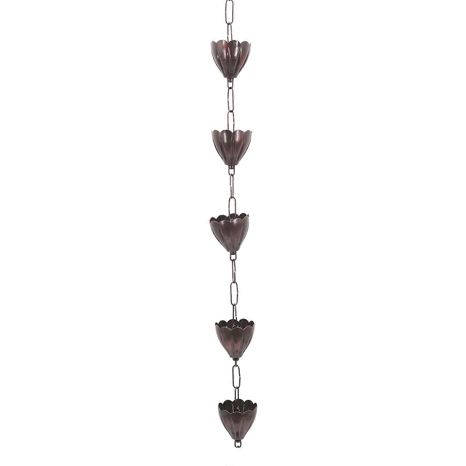 Rain Chain, Outside Display Rain Chain Set for Gutters with Adapter Cups Metal