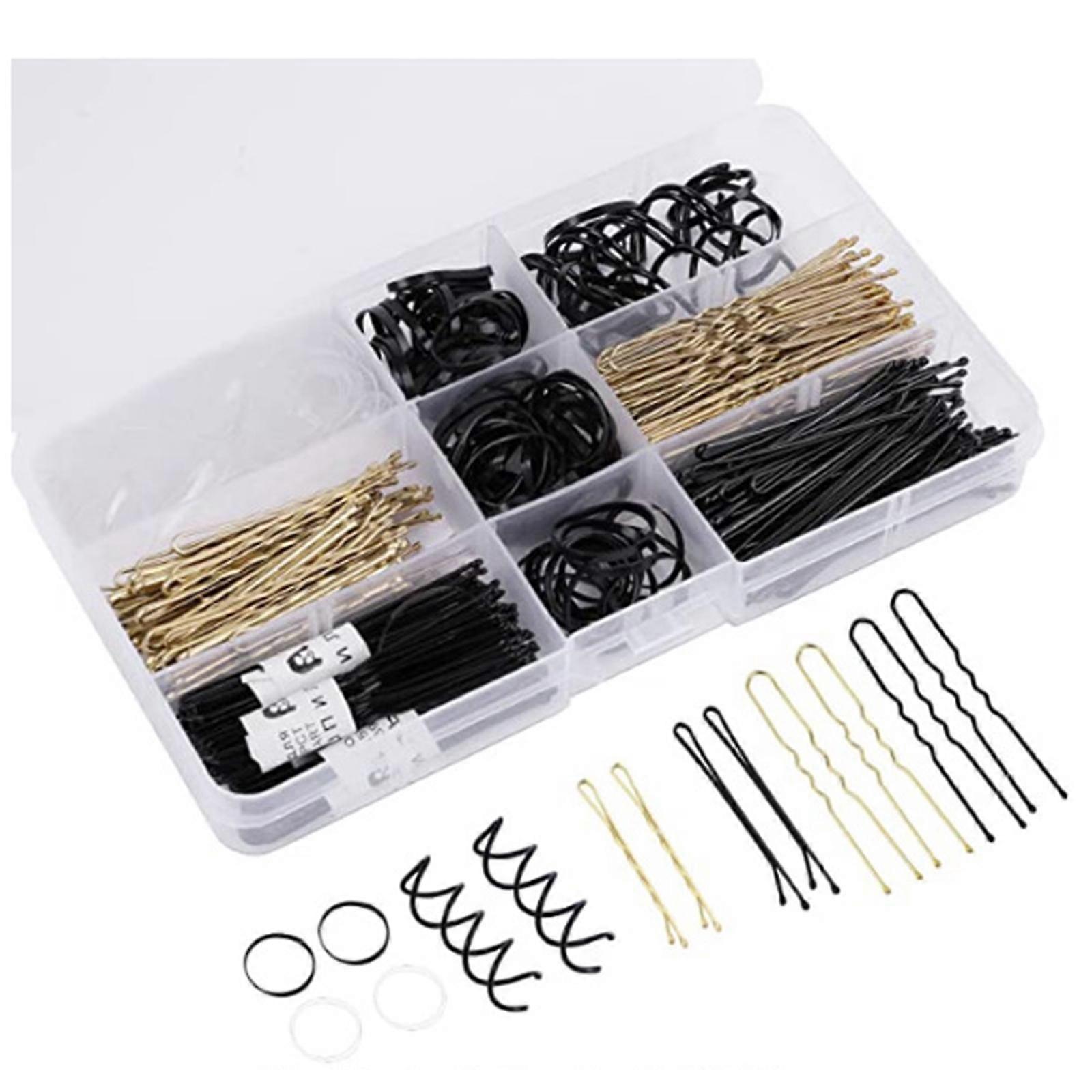 סט של 343 סיכות מתכת ערכת קליפים לשיער למספרה לשימוש חוזר