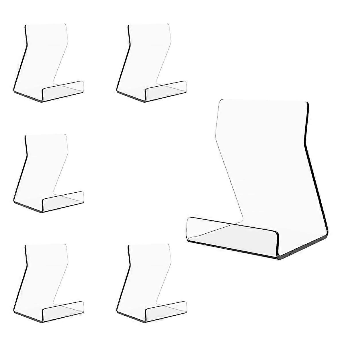 Acrylic Upright Display Stand, 6 PC 4 Inch Clear Display Holder