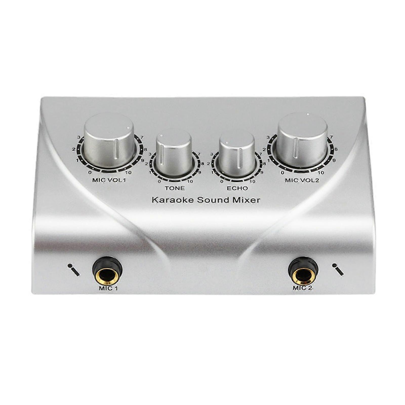 Professional Sound Mixers with Reverbs Effect for Home Use and Musical Instruments In Black silver