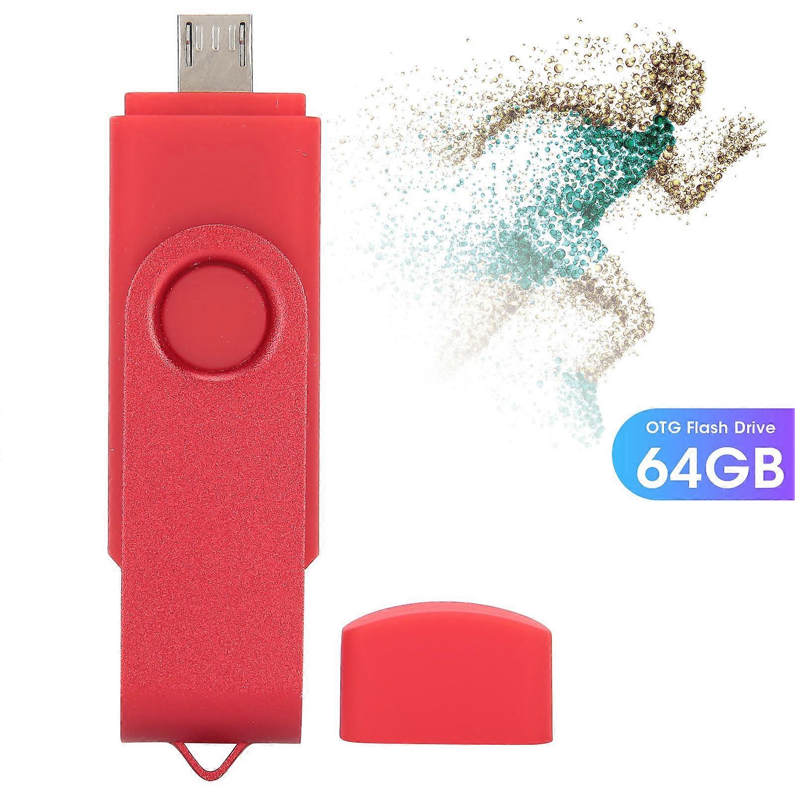 2 in 1 U Stick Micro USB Flash Drive 64GB Red CW10040