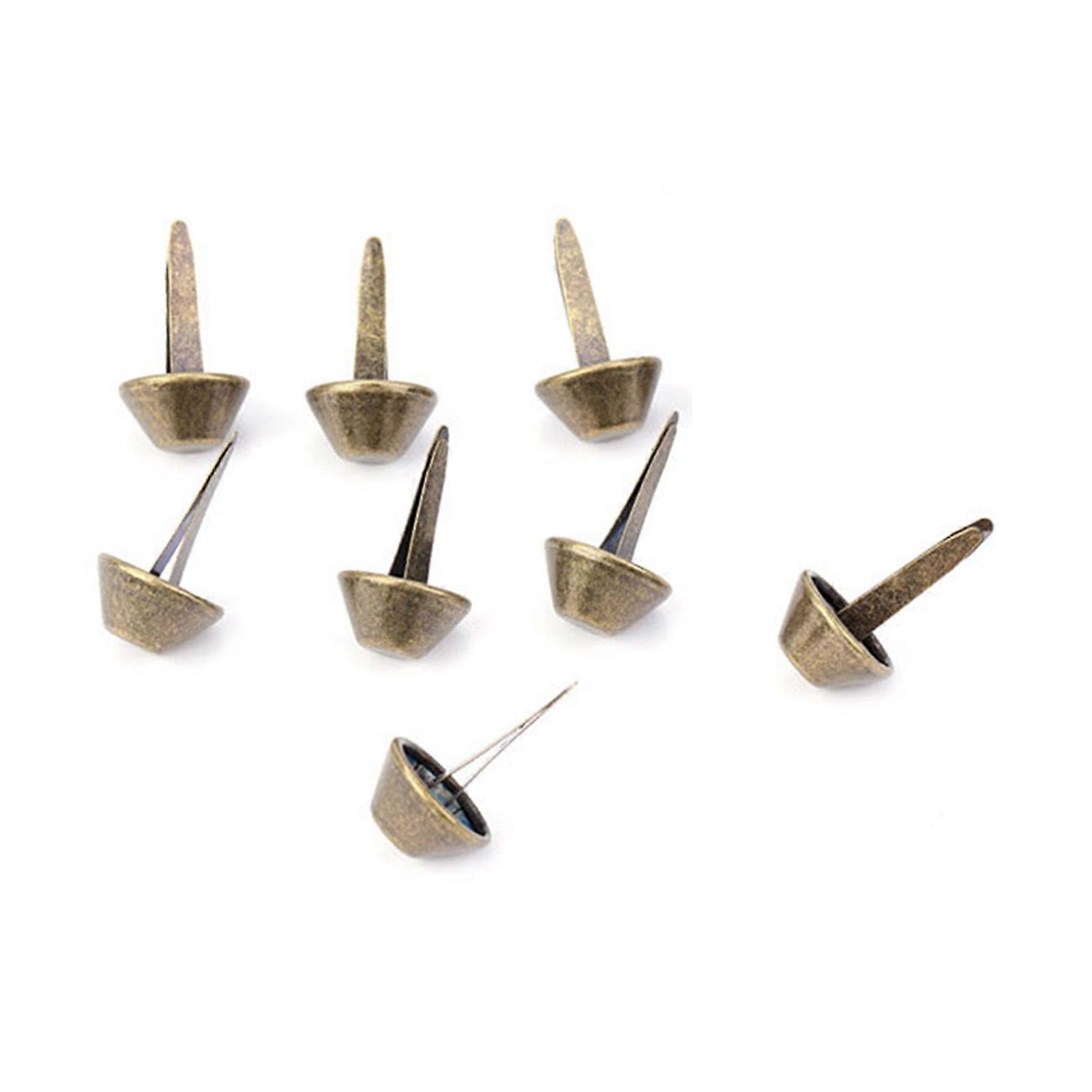 Lot de 50 clous coniques pour sac à main, fournitures de maroquinerie (laiton 15 mm)