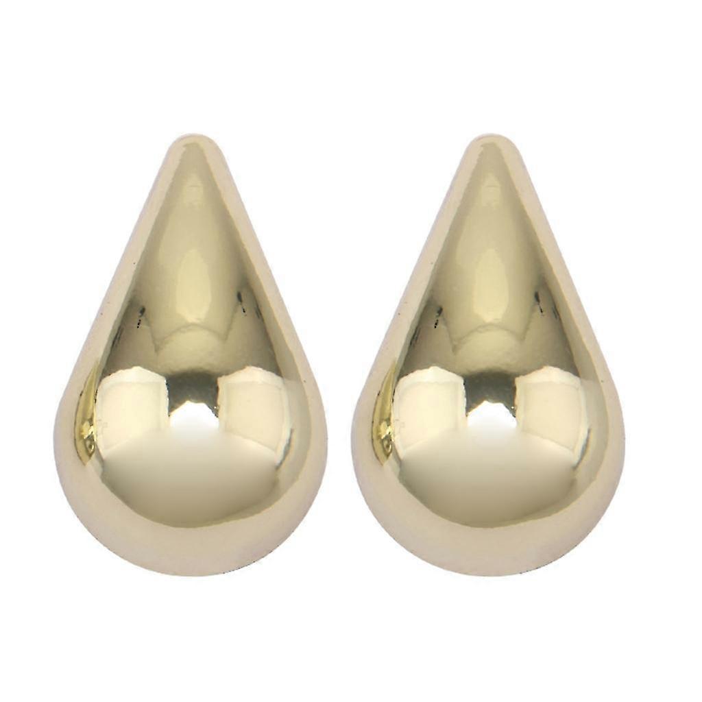 3D Droplet Shape Earring Shiny-Water Drop Stud Earring Smooth Sueface Chunky