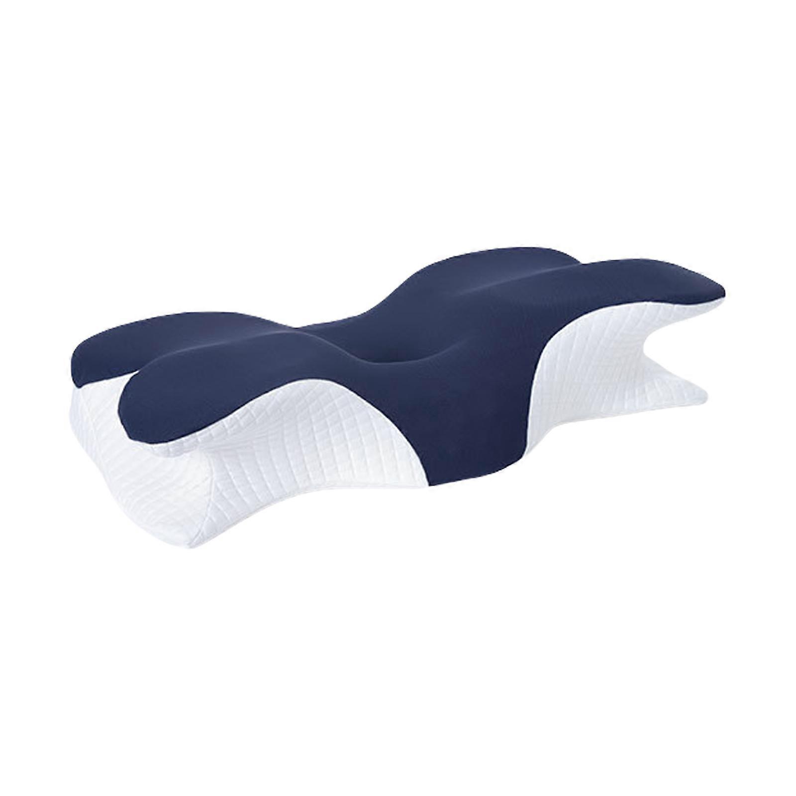 Memory Foam Pillow Exceptionally Support And Comfortable Neck Pillows For Enhancing Sleep In Any Setting Navy blue