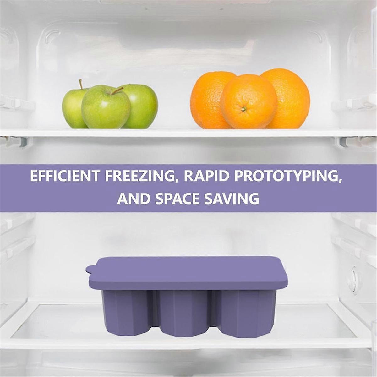 Silicone Ice-Cube Trays for Freezer 3 Hollow Cylinder Ice Molds B