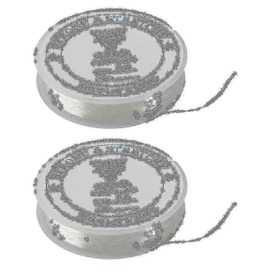 2pcs 12m Spool of Clear, Strong & Stretchy Elastic Cord for Jewelry Beading